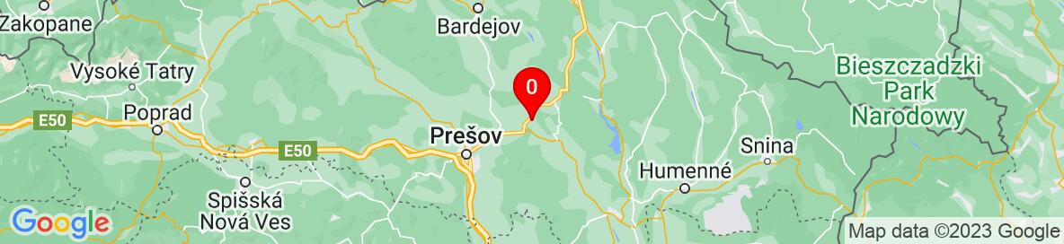Mapa Chmeľov, Prešov, Prešovský kraj, Slovensko. More detailed map is available only for registered users. Please register or log in.