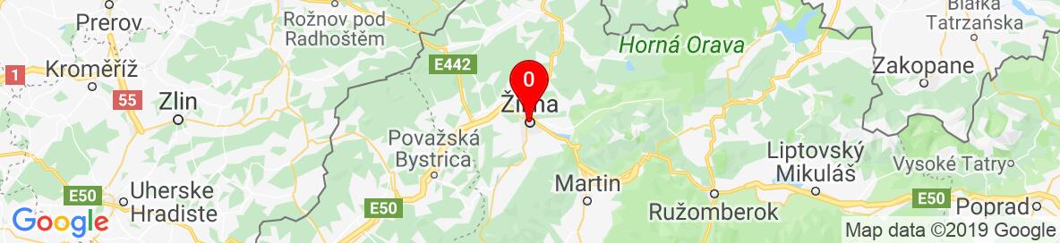 Mapa Žilina, Žilinský kraj, Slovensko. More detailed map is available only for registered users. Please register or log in.