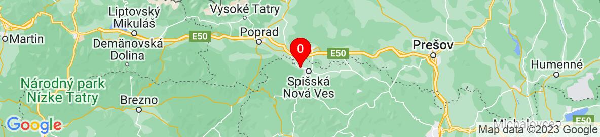 Mapa Smižany, Spišská Nová Ves, Košický kraj, Slovensko. More detailed map is available only for registered users. Please register or log in.