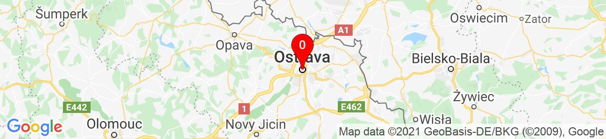 Mapa Ostrava, Ostrava-město, Moravskoslezský kraj, Česko. More detailed map is available only for registered users. Please register or log in.