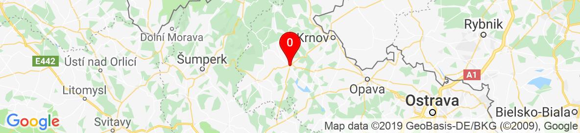 Mapa Bruntál, Moravskoslezský kraj, Česko. More detailed map is available only for registered users. Please register or log in.