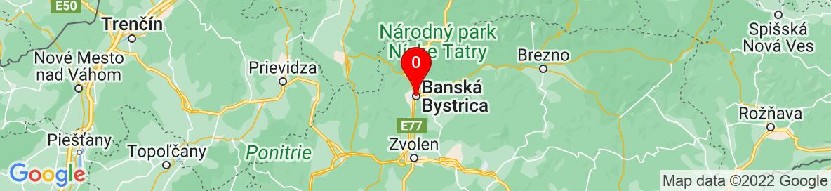 Mapa Banská Bystrica, Banskobystrický kraj, Slovensko. More detailed map is available only for registered users. Please register or log in.
