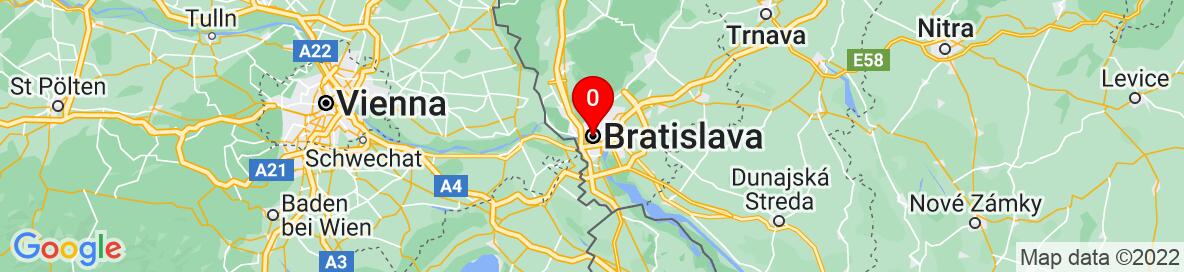 Mapa Bratislava, Bratislavský kraj, Slovensko. More detailed map is available only for registered users. Please register or log in.