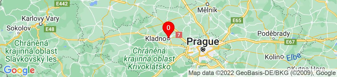Mapa Kladno, Středočeský kraj, Česko. More detailed map is available only for registered users. Please register or log in.