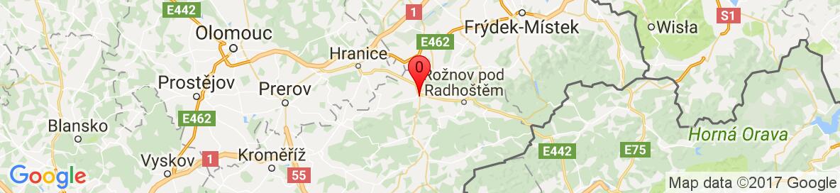 Mapa Valašské Meziříčí, Česká republika. More detailed map is available only for registered users. Please register or log in.