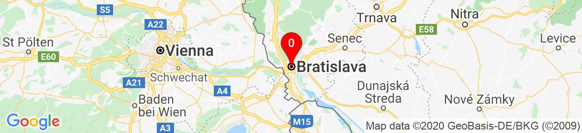 Mapa Staré Mesto, Bratislava I, Bratislavský kraj, Slovensko. More detailed map is available only for registered users. Please register or log in.