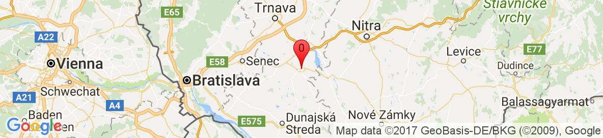 Mapa Galanta, Trnavský kraj, Slovensko. More detailed map is available only for registered users. Please register or log in.
