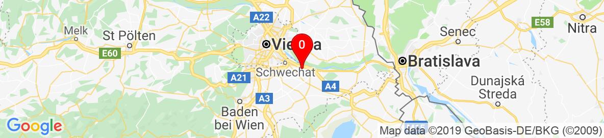 Mapa Wien-Flughafen, Schwechat, Wien-Umgebung, Niederösterreich, Österreich. More detailed map is available only for registered users. Please register or log in.
