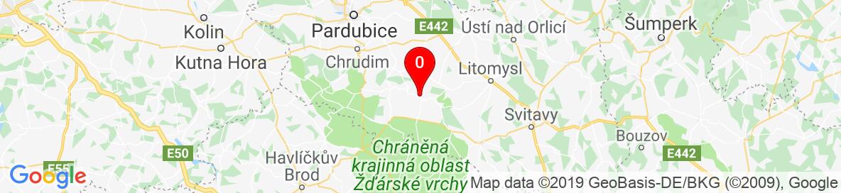 Mapa Předhradí, Chrudim, Pardubický kraj, Česko. More detailed map is available only for registered users. Please register or log in.