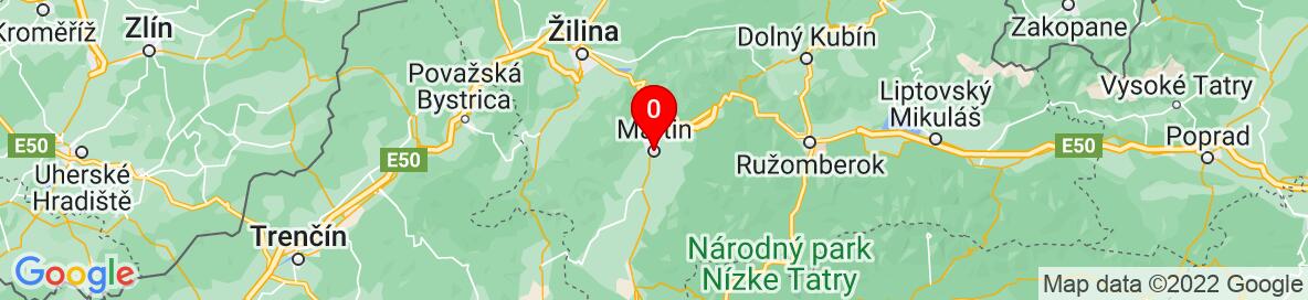 Mapa Martin, Žilinský kraj, Slovensko. More detailed map is available only for registered users. Please register or log in.
