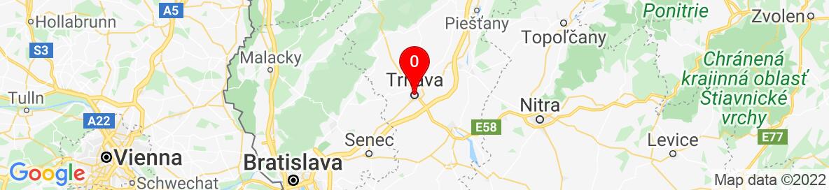 Mapa Trnava, Trnavský kraj, Slovensko. More detailed map is available only for registered users. Please register or log in.