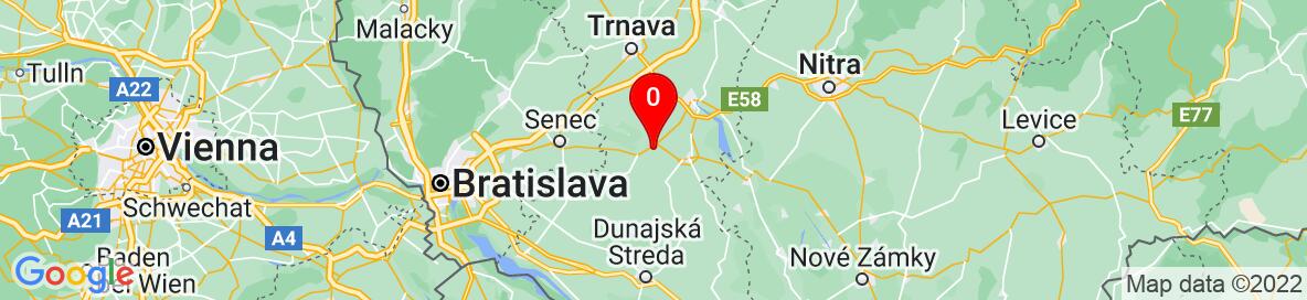Mapa Sládkovičovo, Galanta, Trnavský kraj, Slovensko. More detailed map is available only for registered users. Please register or log in.