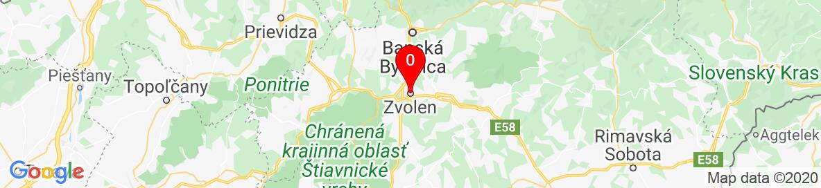 Mapa Zvolen, Banskobystrický kraj, Slovensko. More detailed map is available only for registered users. Please register or log in.
