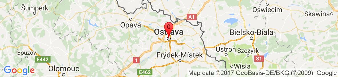 Mapa Ostrava, Czechia. More detailed map is available only for registered users. Please register or log in.