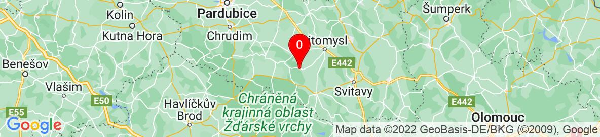 Mapa Budislav, Okres Svitavy, Pardubický kraj, Česko. More detailed map is available only for registered users. Please register or log in.