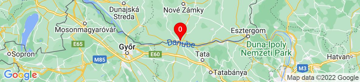 Mapa Komárno, Nitriansky kraj, Slovensko. More detailed map is available only for registered users. Please register or log in.