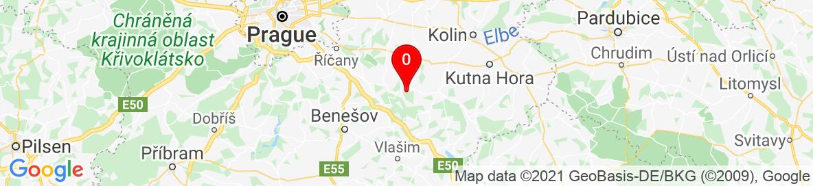 Mapa Středočeský kraj, Česko. More detailed map is available only for registered users. Please register or log in.